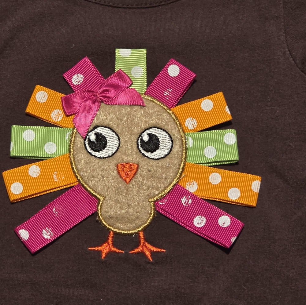 Turkey Long Sleeve Toddler Shirt Size 12M - Picture 2 of 4